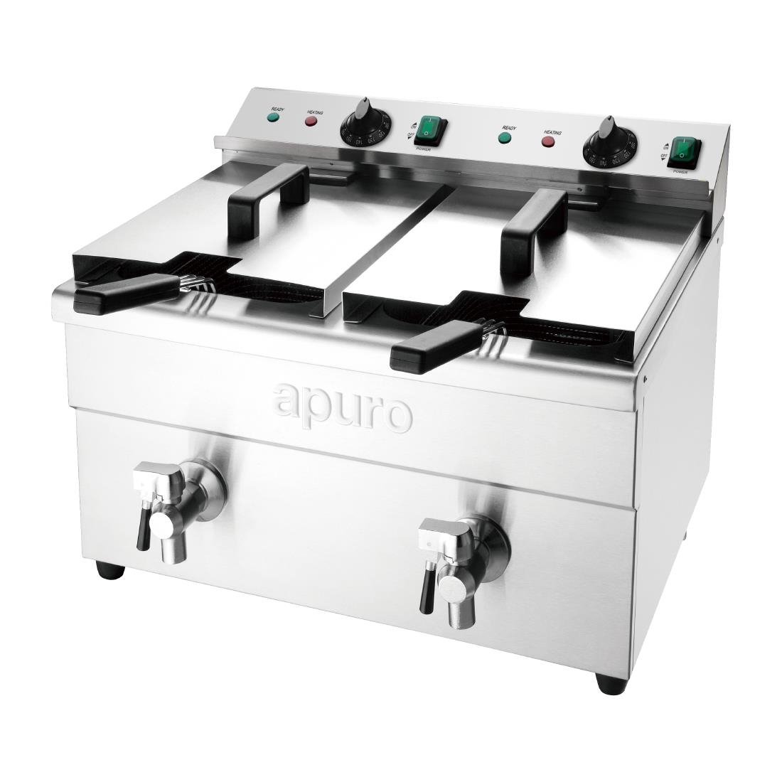 Apuro Double Induction Fryer - 2x7.5ltr - 2x3kW