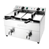 Apuro Double Induction Fryer - 2x7.5ltr - 2x3kW
