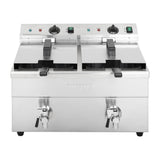 Apuro Double Induction Fryer - 2x7.5ltr - 2x3kW