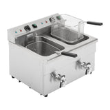 Apuro Double Induction Fryer - 2x7.5ltr - 2x3kW