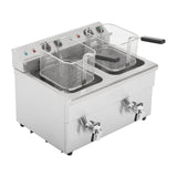 Apuro Double Induction Fryer - 2x7.5ltr - 2x3kW
