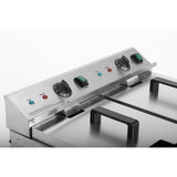 Apuro Double Induction Fryer - 2x7.5ltr - 2x3kW