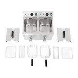 Apuro Double Induction Fryer - 2x7.5ltr - 2x3kW
