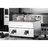 Apuro Double Induction Fryer - 2x7.5ltr - 2x3kW