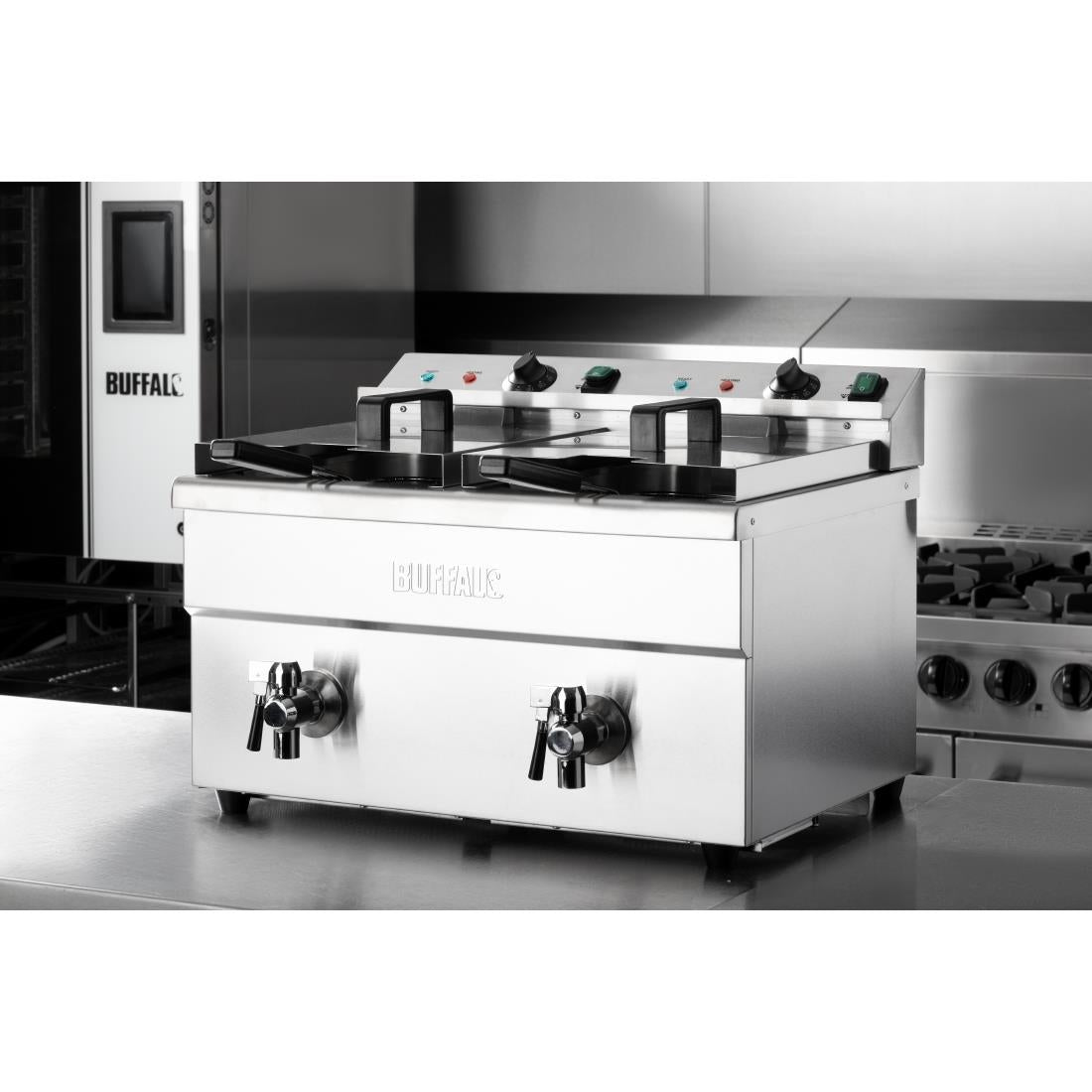 Apuro Double Induction Fryer - 2x7.5ltr - 2x3kW