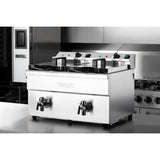 Apuro Double Induction Fryer - 2x7.5ltr - 2x3kW