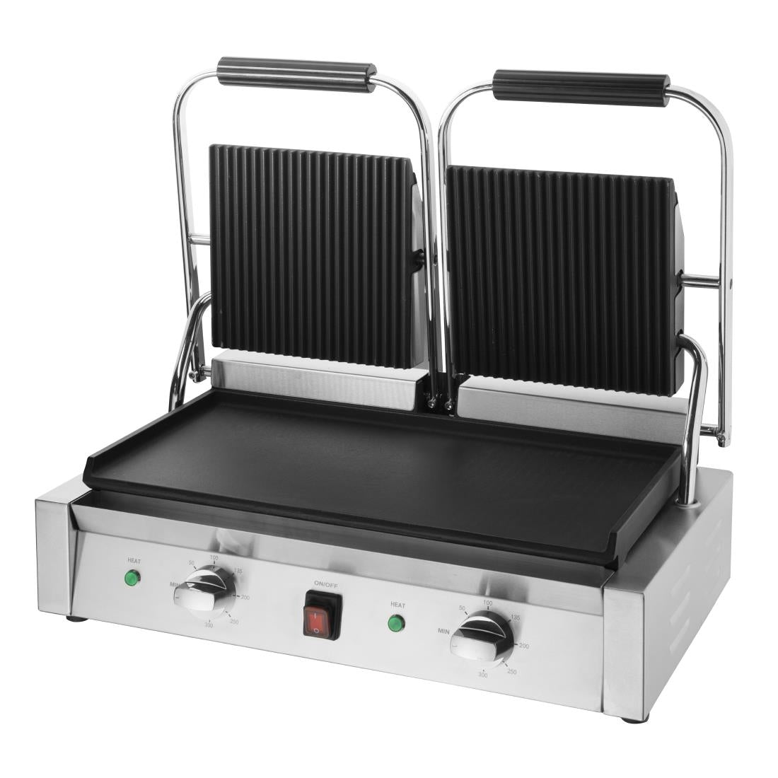 Apuro Bistro Contact Grill - Double (Ribbed/Flat)