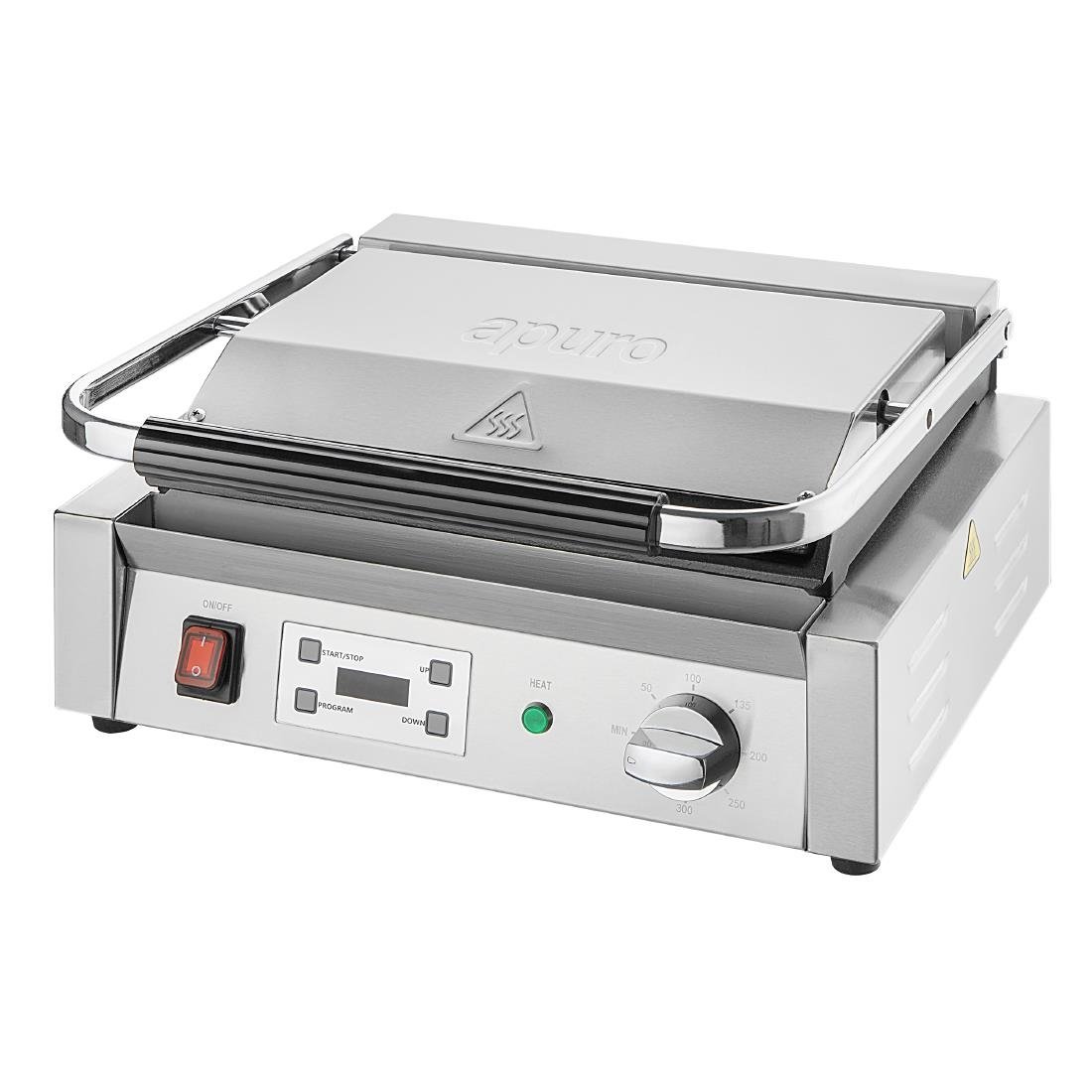 Apuro Extra Large Single Contact Grill Flat/Flat Plate