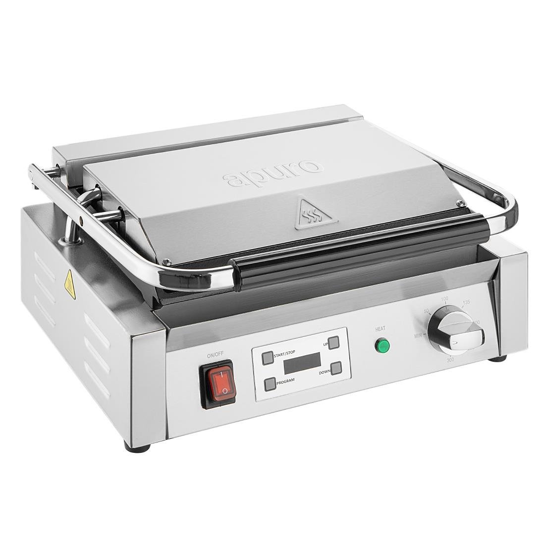 Apuro Extra Large Single Contact Grill Flat/Flat Plate