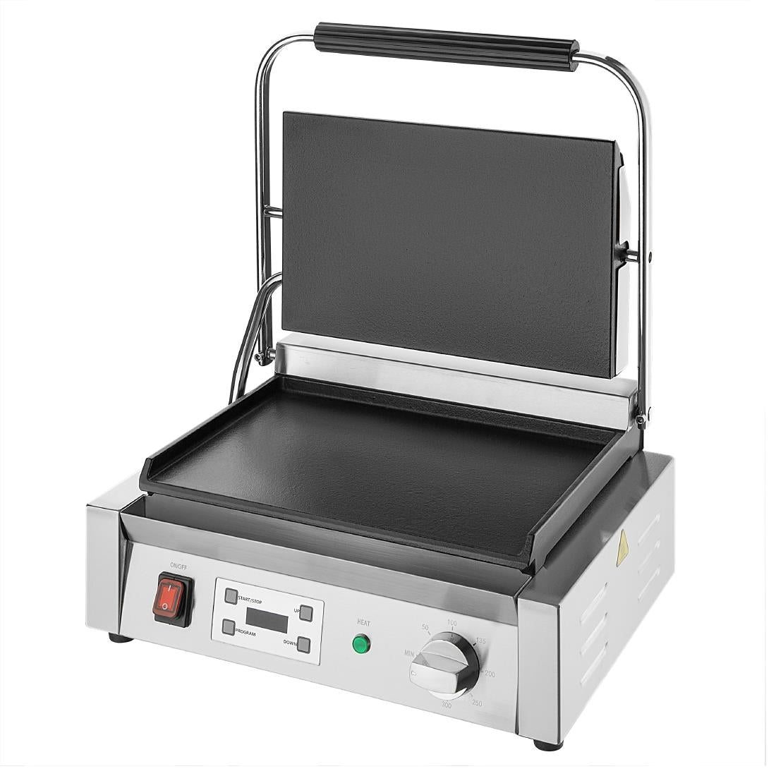 Apuro Extra Large Single Contact Grill Flat/Flat Plate