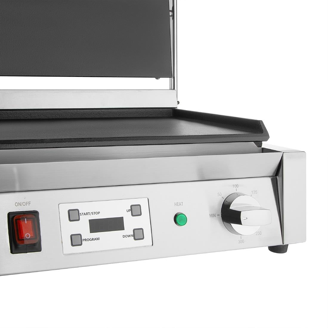 Apuro Extra Large Single Contact Grill Flat/Flat Plate