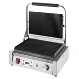 Apuro Extra Large Single Contact Grill Ribbed/Ribbed Plate