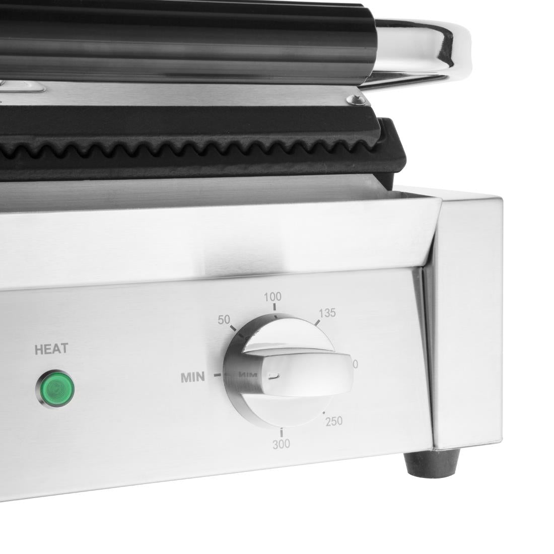Apuro Extra Large Single Contact Grill Ribbed/Ribbed Plate