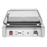Apuro Extra Large Single Contact Grill Large Ribbed/Flat Plate