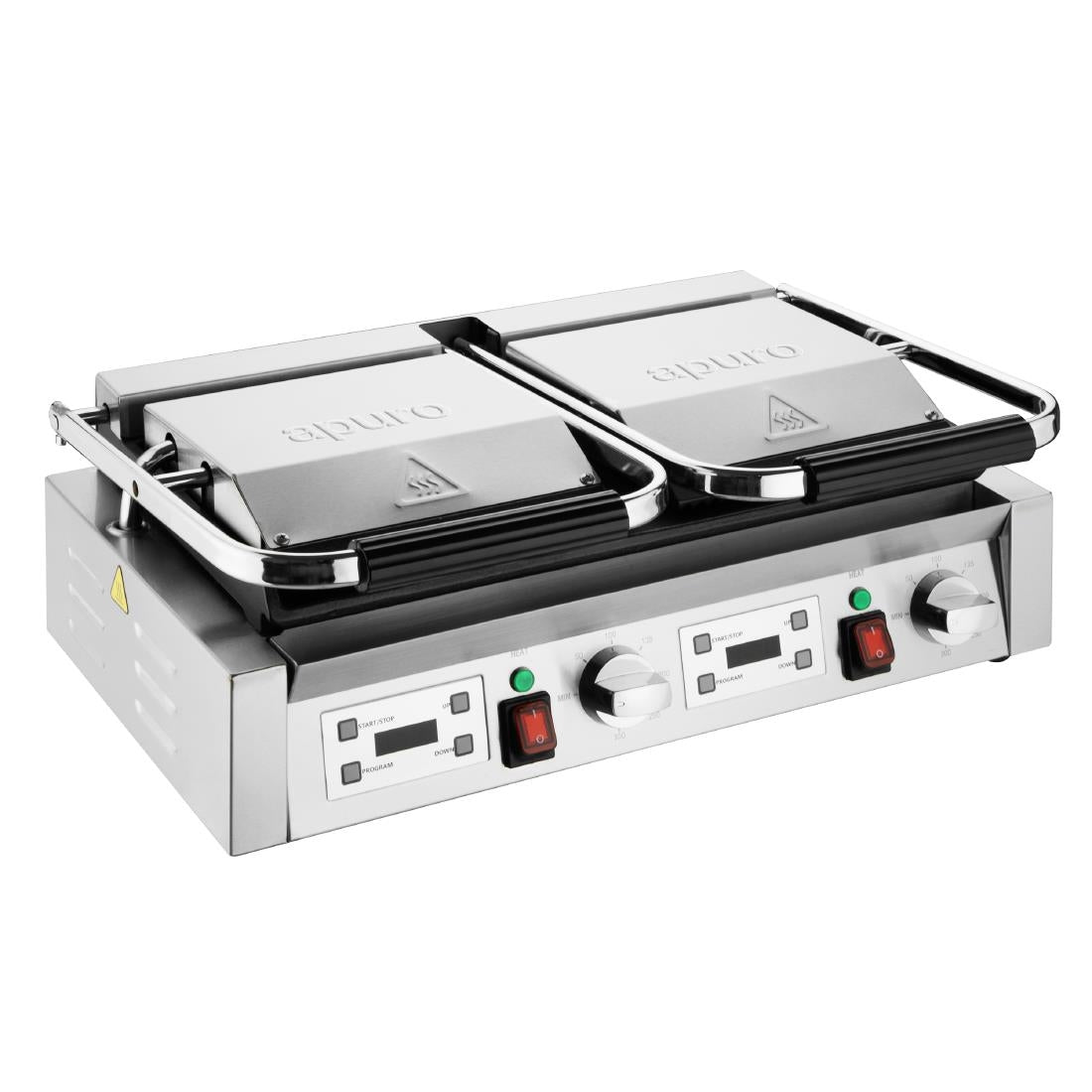 Apuro Double Contact Grill Ribbed/Ribbed Plate