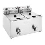 Apuro Double Electric Fryer with Timer - 2x8Ltr - 2x2.9kW