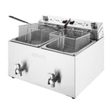 Apuro Double Electric Fryer with Timer - 2x8Ltr - 2x2.9kW
