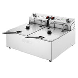 Apuro Double Electric Fryer with Timer - 5Ltr - 2x2.8kW