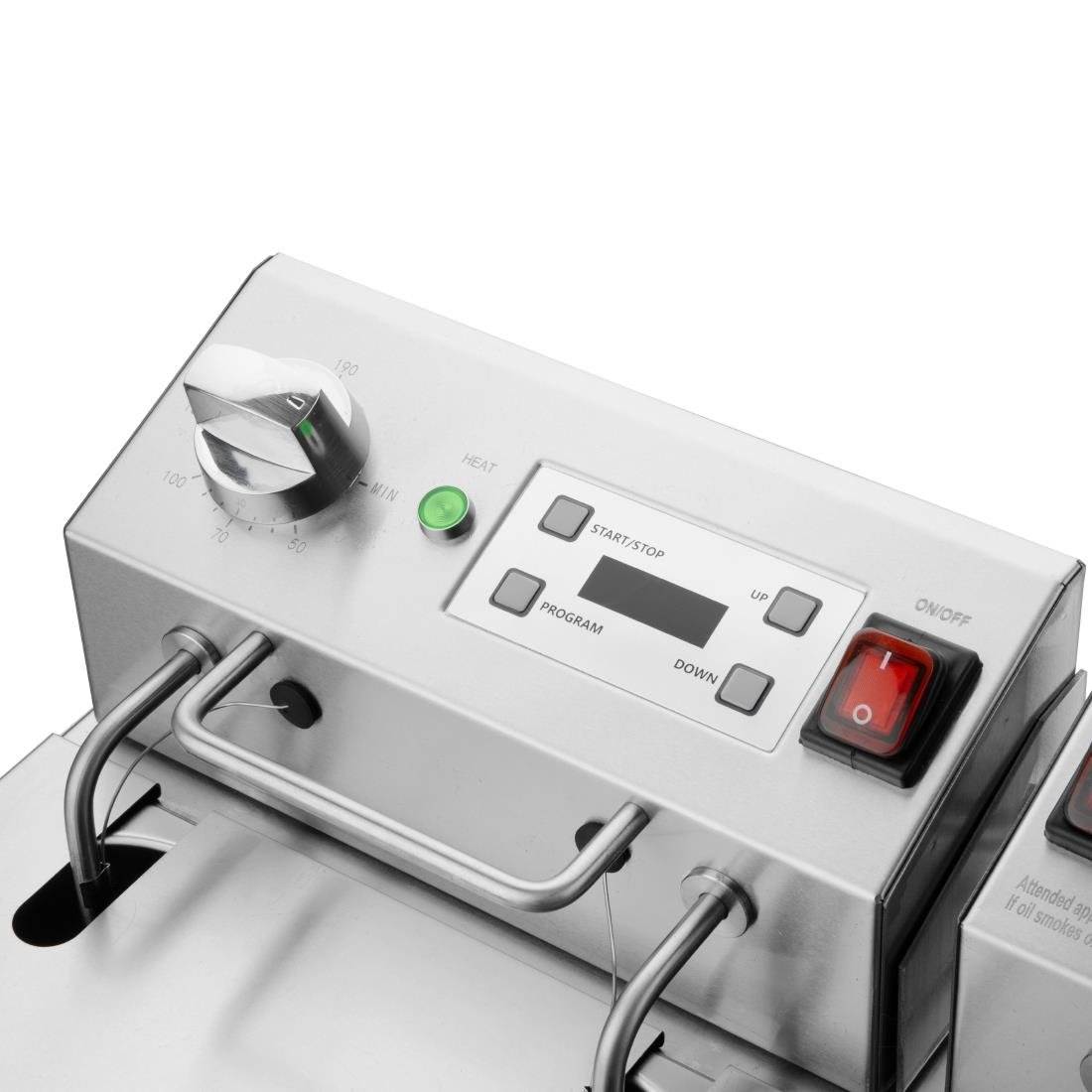 Apuro Double Electric Fryer with Timer - 5Ltr - 2x2.8kW