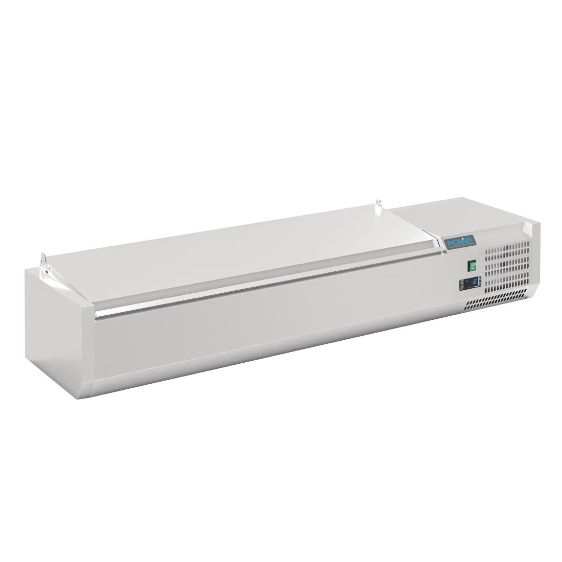 Polar G-Series Countertop Prep Fridge with Lid 6x 1/4GN with Hard Stainless Lid
