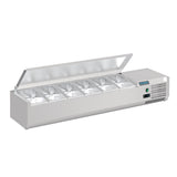Polar G-Series Countertop Prep Fridge with Lid 6x 1/4GN with Hard Stainless Lid
