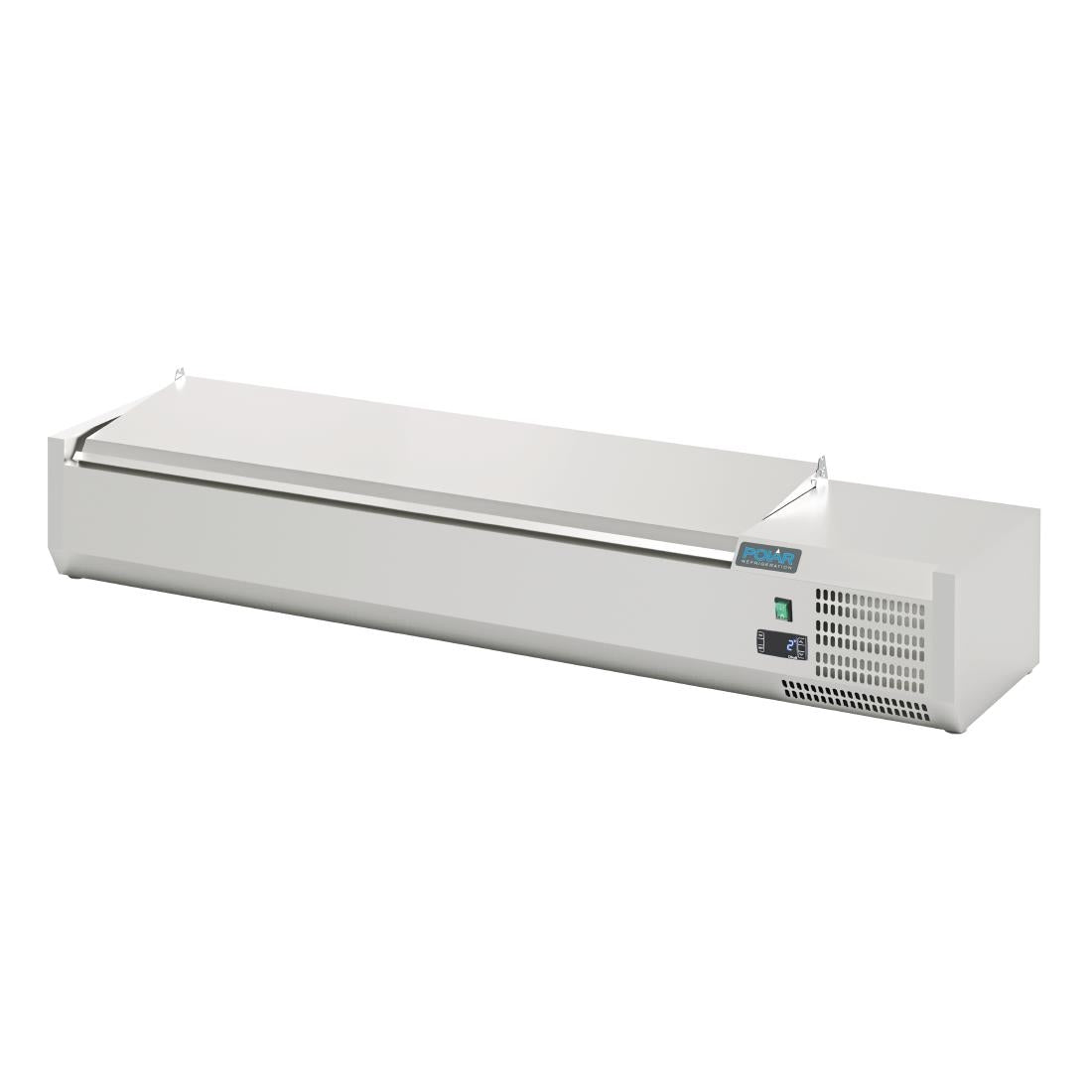 Polar G-Series Countertop Prep Fridge with Lid 6x 1/4GN with Hard Stainless Lid