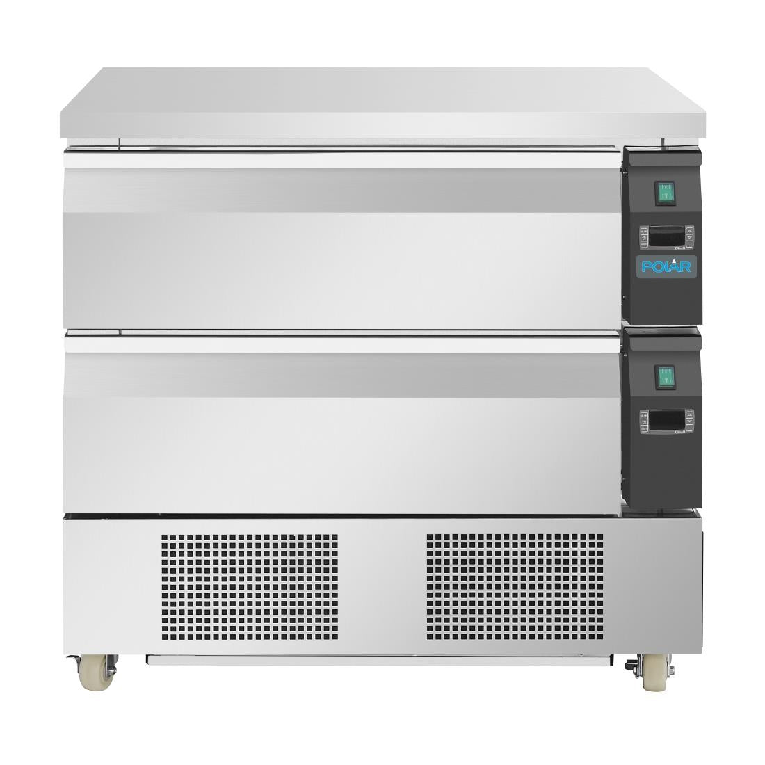 Polar U-Series Double Drawer Counter Fridge Freezer 4xGN