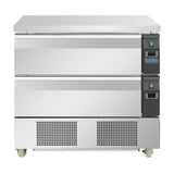 Polar U-Series Double Drawer Counter Fridge Freezer 4xGN