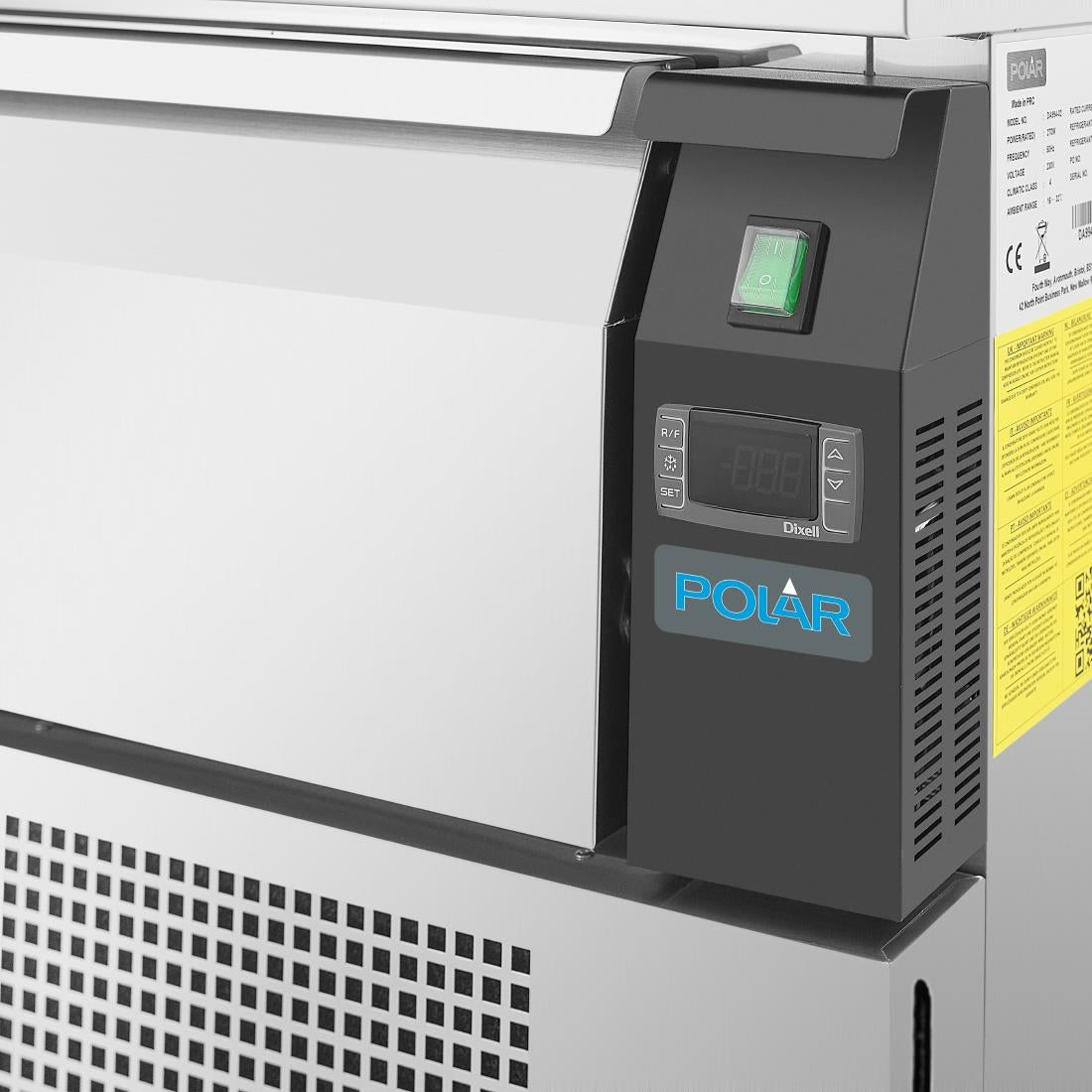 Polar U-Series Double Drawer Counter Fridge Freezer 6xGN