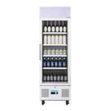 Polar G-Series Upright Display Fridge 218Ltr White