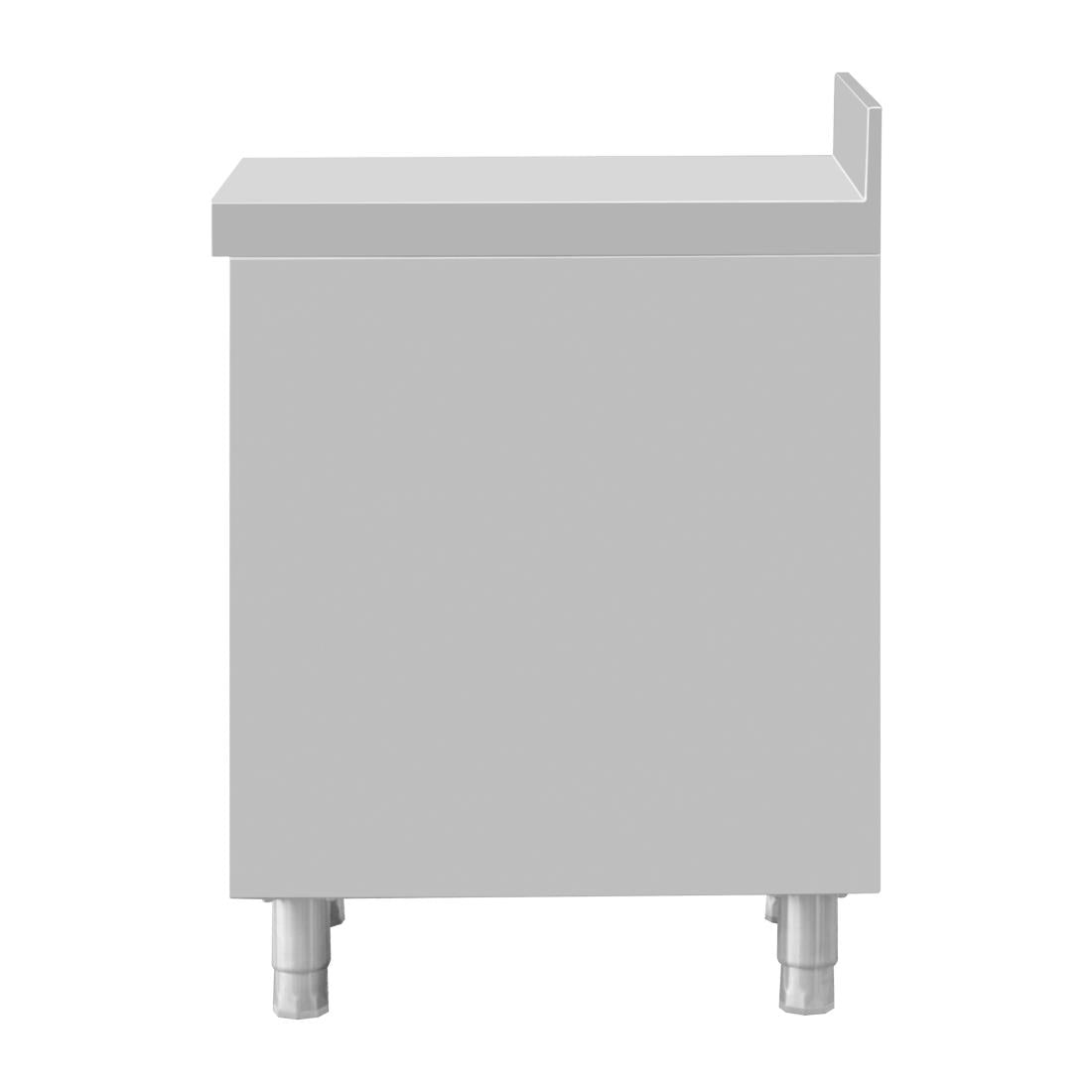 Vogue St/St 4 Drawer Workstation with 100mm Upstand - 900x700x500mm