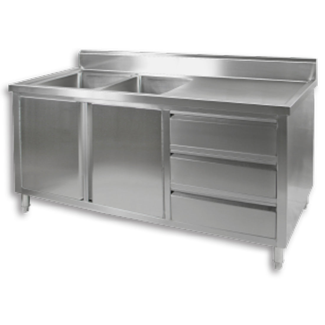 DSC-1800L-H KITCHEN TIDY CABINET WITH DOUBLE LEFT SINKS