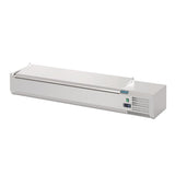 Polar G-Series Countertop Prep Fridge with Lid 7x 1/4GN with Hard Stainless Lid