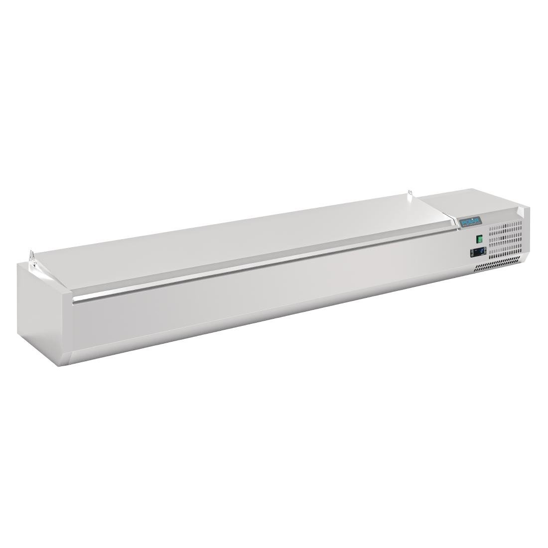 Polar G-Series Countertop Prep Fridge with Lid 10x 1/4GN with Hard Stainless Lid
