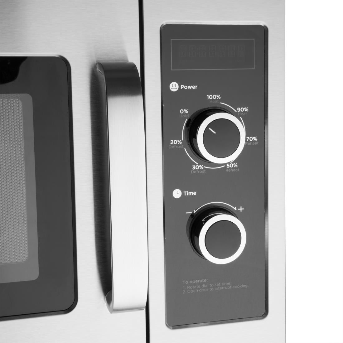 Apuro Heavy Duty Manual Commercial Microwave Oven 1800W - 34Ltr