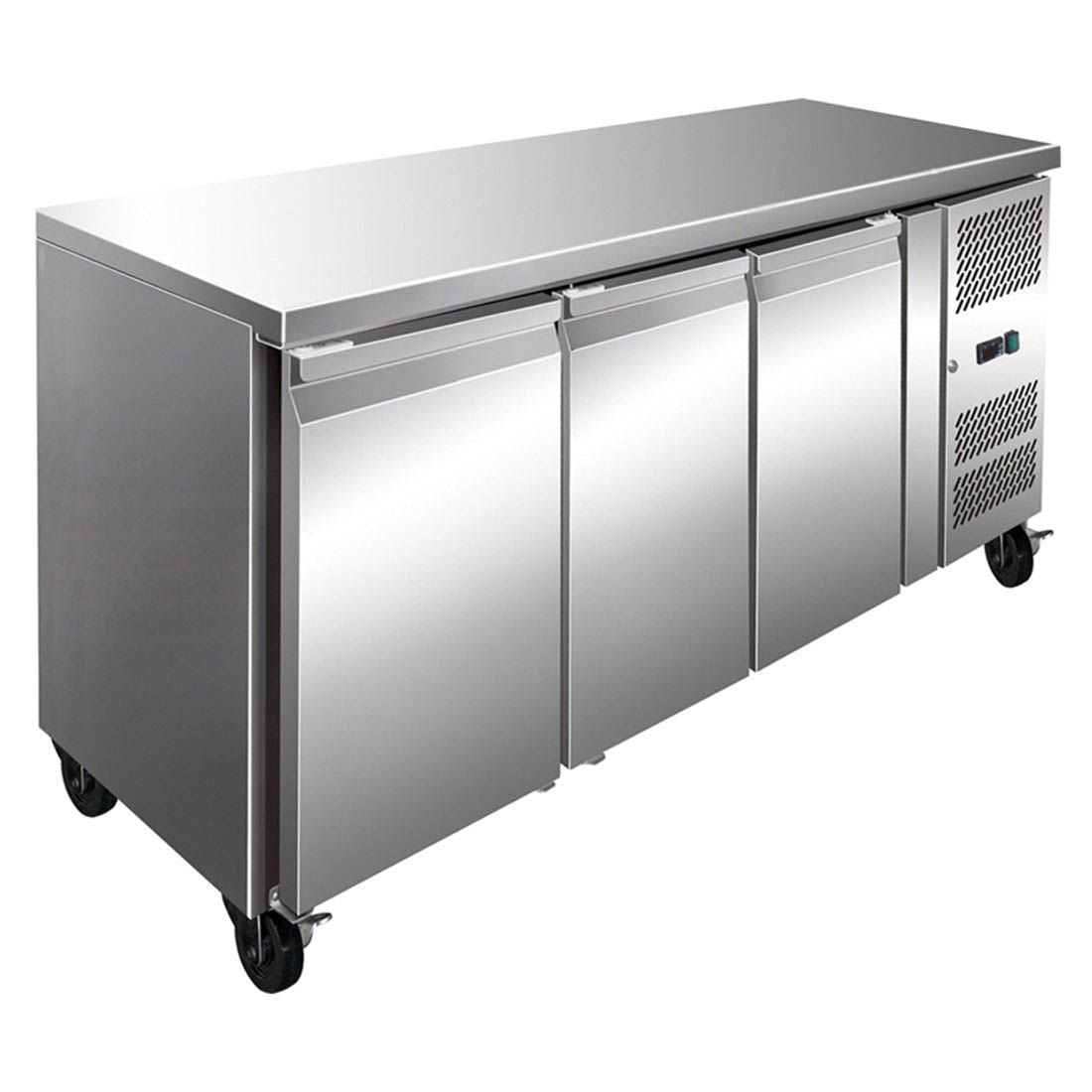 FE3100TN S/S Three Door Bench Fridge 231L