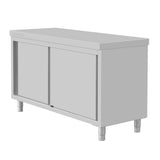 Vogue Standing Floor Cupboard Stainless Steel - 900x1500x600mm
