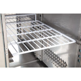 Polar U-Series Refrigerated GN Counter Saladette with Sneeze Guard - 2 Door