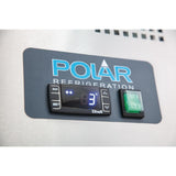 Polar U-Series Refrigerated GN Counter Saladette with Sneeze Guard - 2 Door