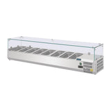 Polar G-Series Countertop Prep Fridge 8x 1/4GN with Glass Sneeze guard
