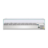 Polar G-Series Countertop Prep Fridge 8x 1/4GN with Glass Sneeze guard