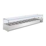 Polar G-Series Countertop Prep Fridge 10x 1/4GN with Glass Sneeze guard