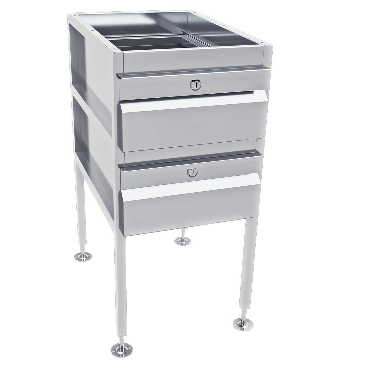 AB-2DRAW-G (2 drawer lockable gastronorm unit)
