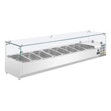 Polar G-Series Countertop Prep Fridge 8x 1/3GN with Glass Sneeze guard