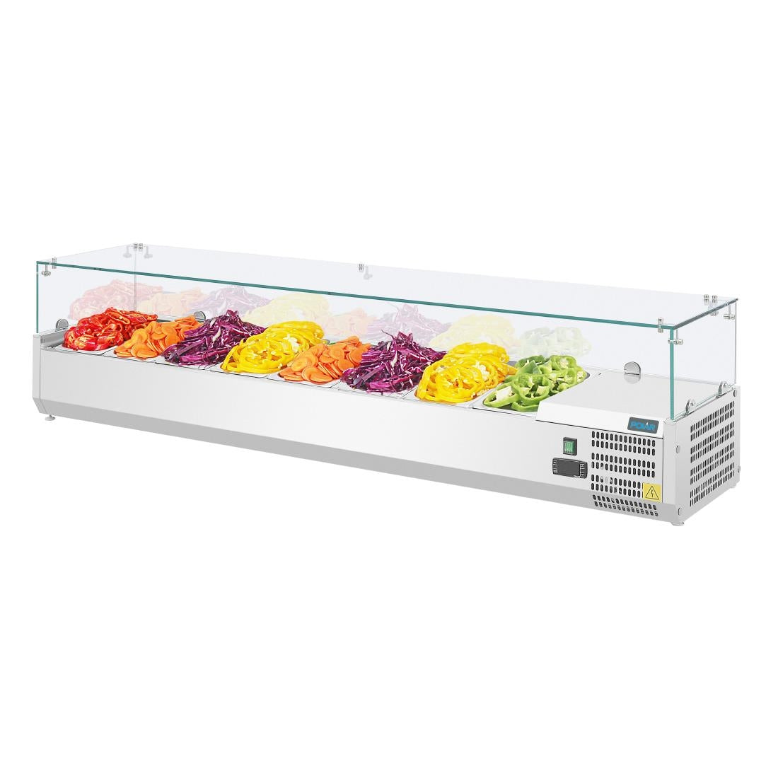 Polar G-Series Countertop Prep Fridge 8x 1/3GN with Glass Sneeze guard