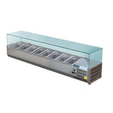 Polar G-Series Countertop Prep Fridge 8x 1/3GN with Glass Sneeze guard