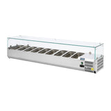 Polar G-Series Countertop Prep Fridge 9x 1/3GN with Glass Sneeze guard
