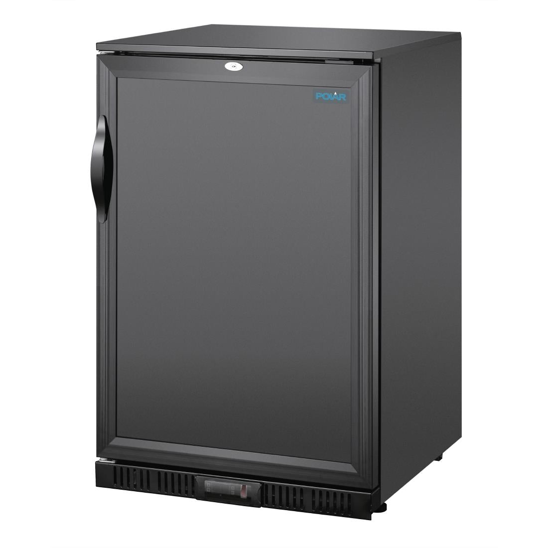 Polar G-Series Back Bar Cooler with Single Solid Hinged Door Black - 850mm