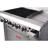 Thor 4 Burner Oven with 12" Griddle with flame failure - NG TR-4F-G12F NG
