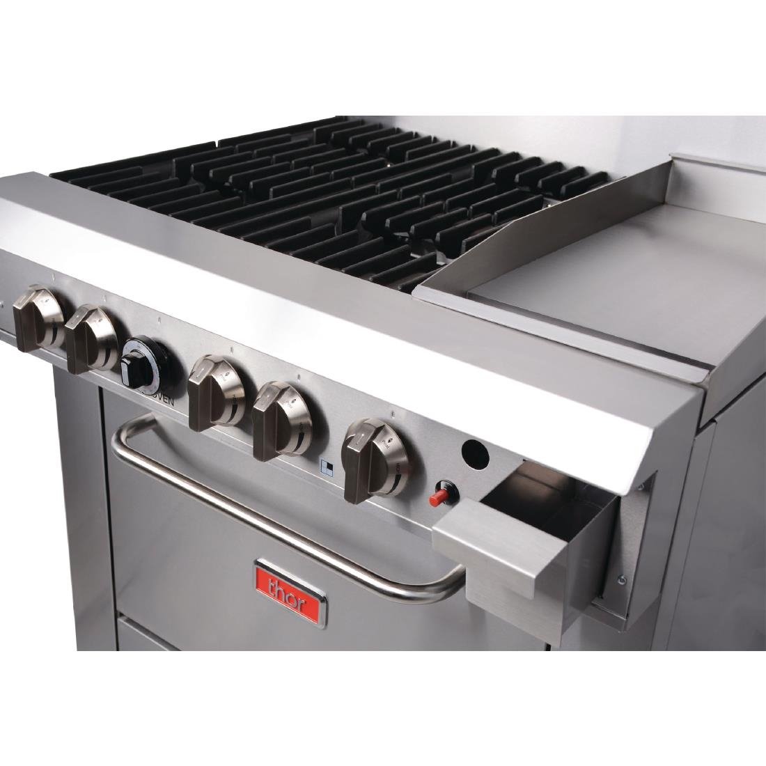 Thor 4 Burner Oven with 12" Griddle with flame failure - LPG TR-4F-G12F LPG